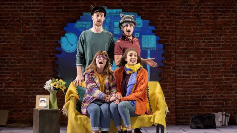 Freckle Productions present Tabby McTat at King George’s Hall - cropped The cast of Tabby McTat. Photo Credit Robin Savage 2
