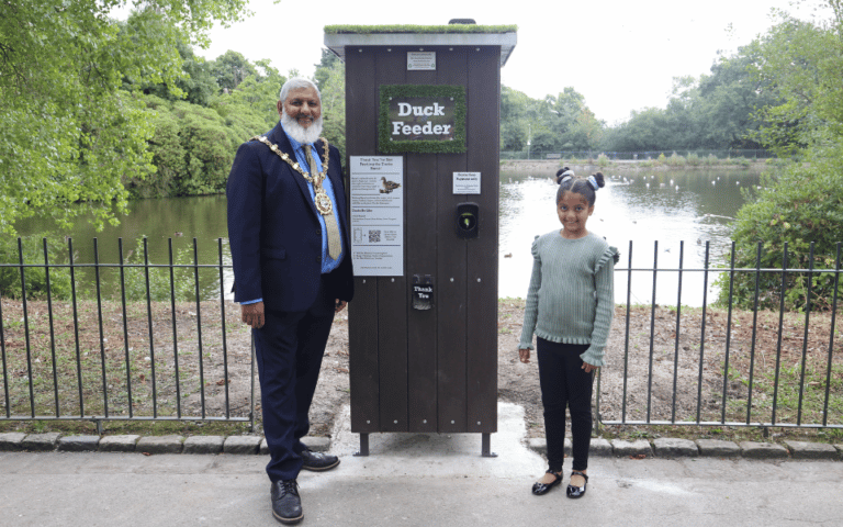 A new Quacking idea to reduce litter in Corporation Park - duck feeder