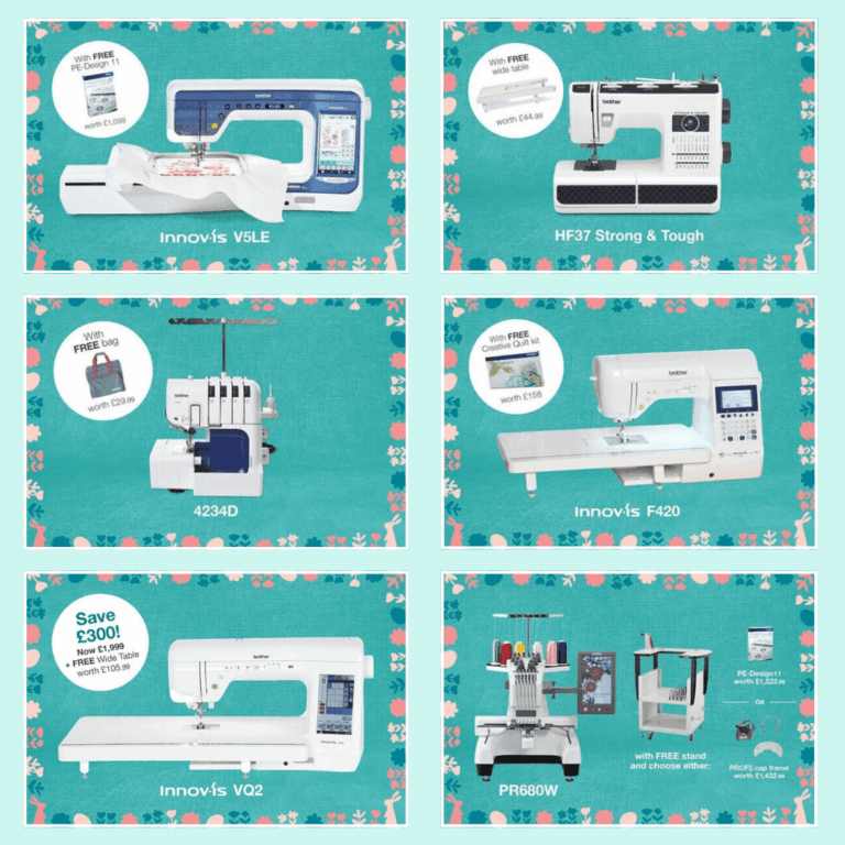 🧵 New Brother Machine Offers + Free Delivery on Fabrics & Haberdashery! 🧵 - Brother Machine Offers