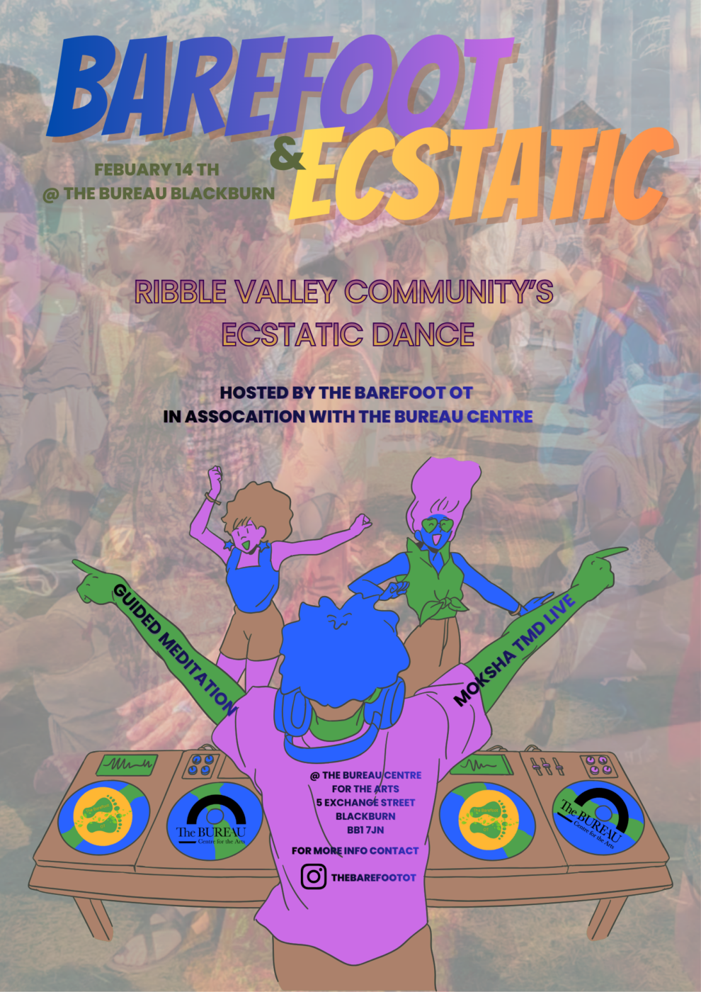 Barefoot Ecstatic Dance Event at The Bureau Centre for the Arts - Barefoot & Ecstatic vs 2