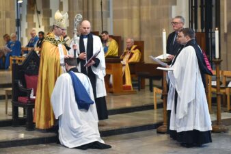 The newly appointed Honorary Canons gathered at Blackburn Cathedral