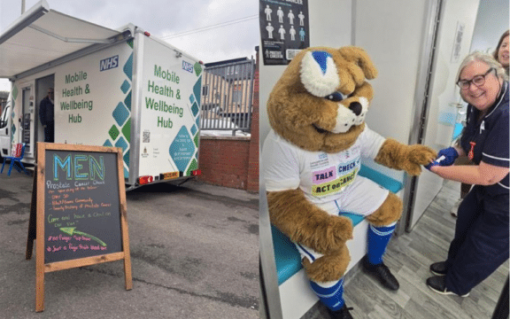 An outreach van used by healthcare workers to bring NHS services into communities