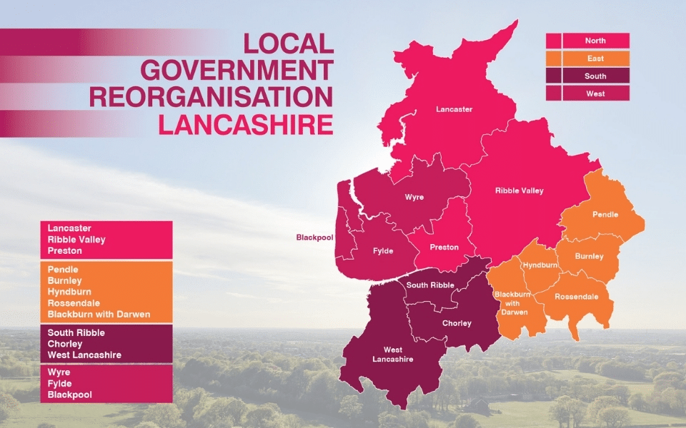 Illustration for Lancashire local government reorganisation
