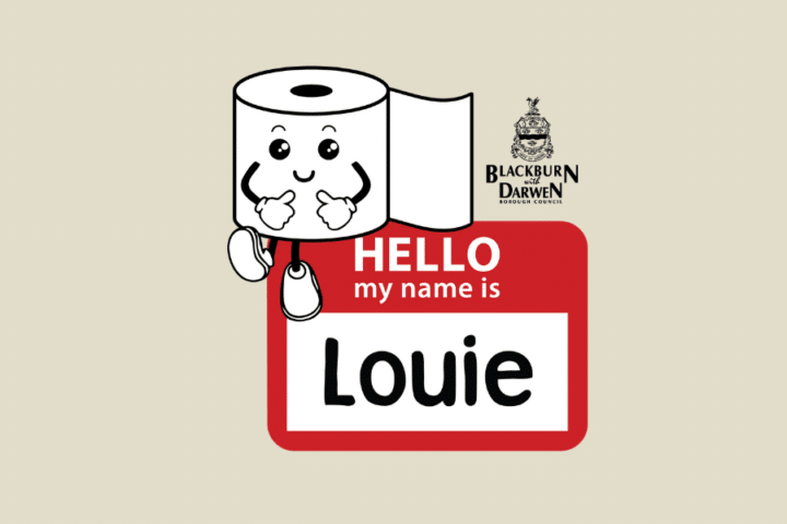 Louie Says mascot graphic