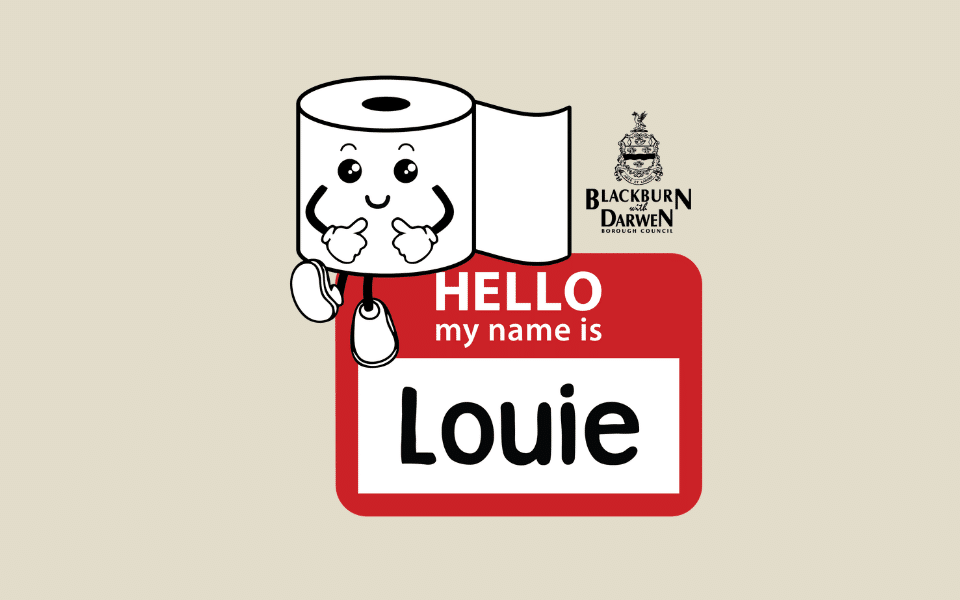 Louie Says mascot graphic