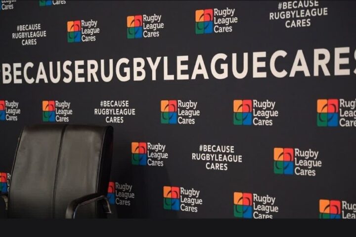 Rugby League Cares Media Wall Backdrop