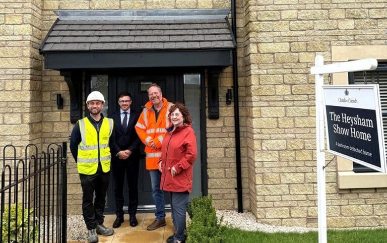 Andy MacNae MP and Councillor Liz Johnson visiting a Persimmon Homes development