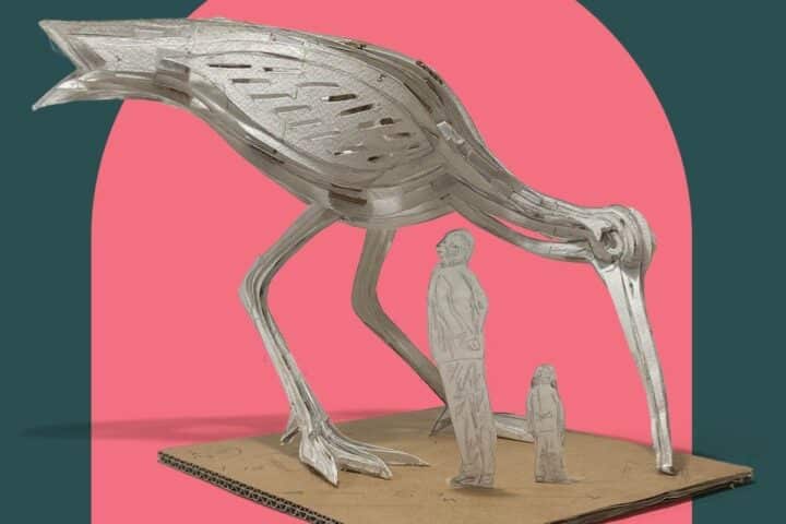 Proposed Curlew Calling sculpture artwork for Darwen Moor