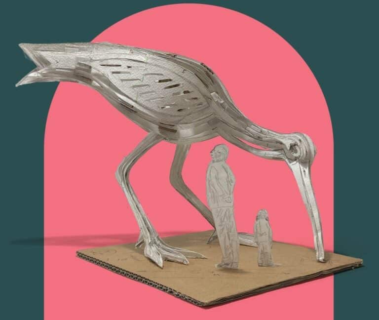 Proposed Curlew Calling sculpture artwork for Darwen Moor