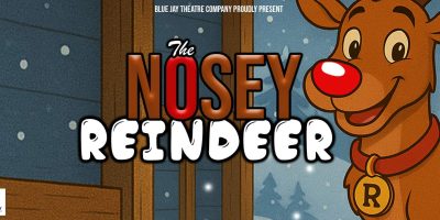 The Nosey Reindeer - presented by Blue Jay Theatre - banner for Darwen nosey reindeer copy 1